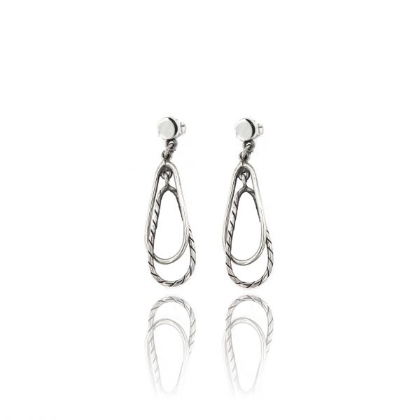 Hanging Silver Drop Earrings