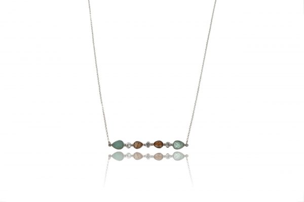 Rainbow Bar Necklace Andean Opal