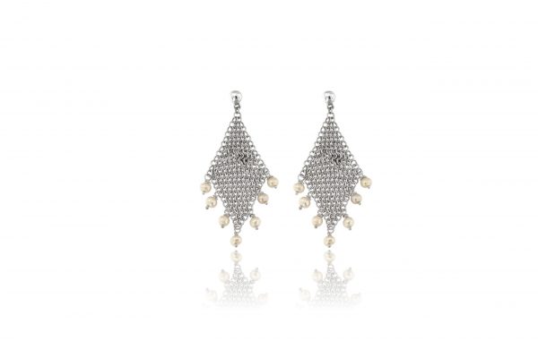 Silver Mesh Earrings