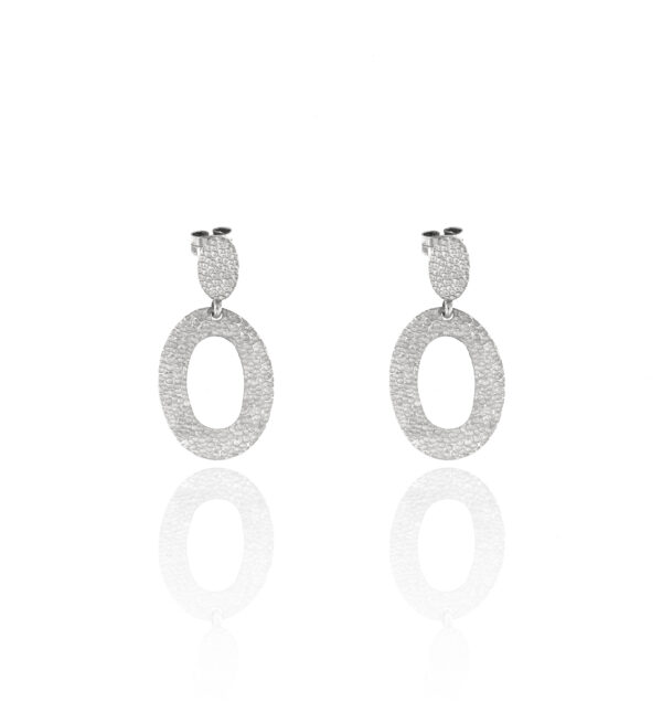 Hammered Oblong Earrings