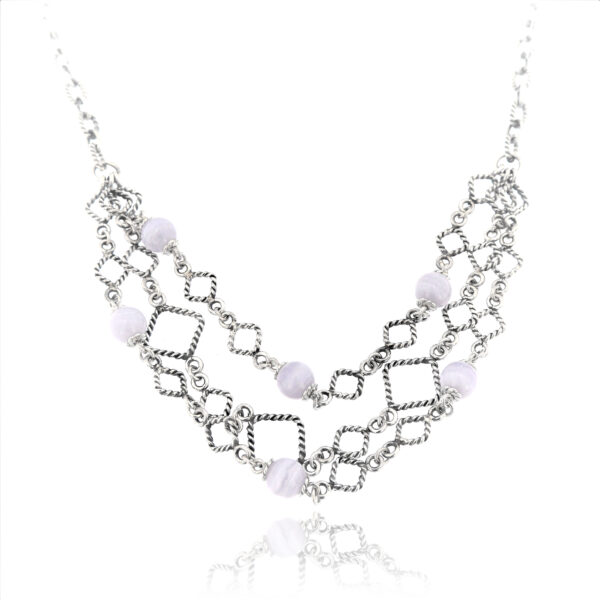 Syros Necklace Chalcedony